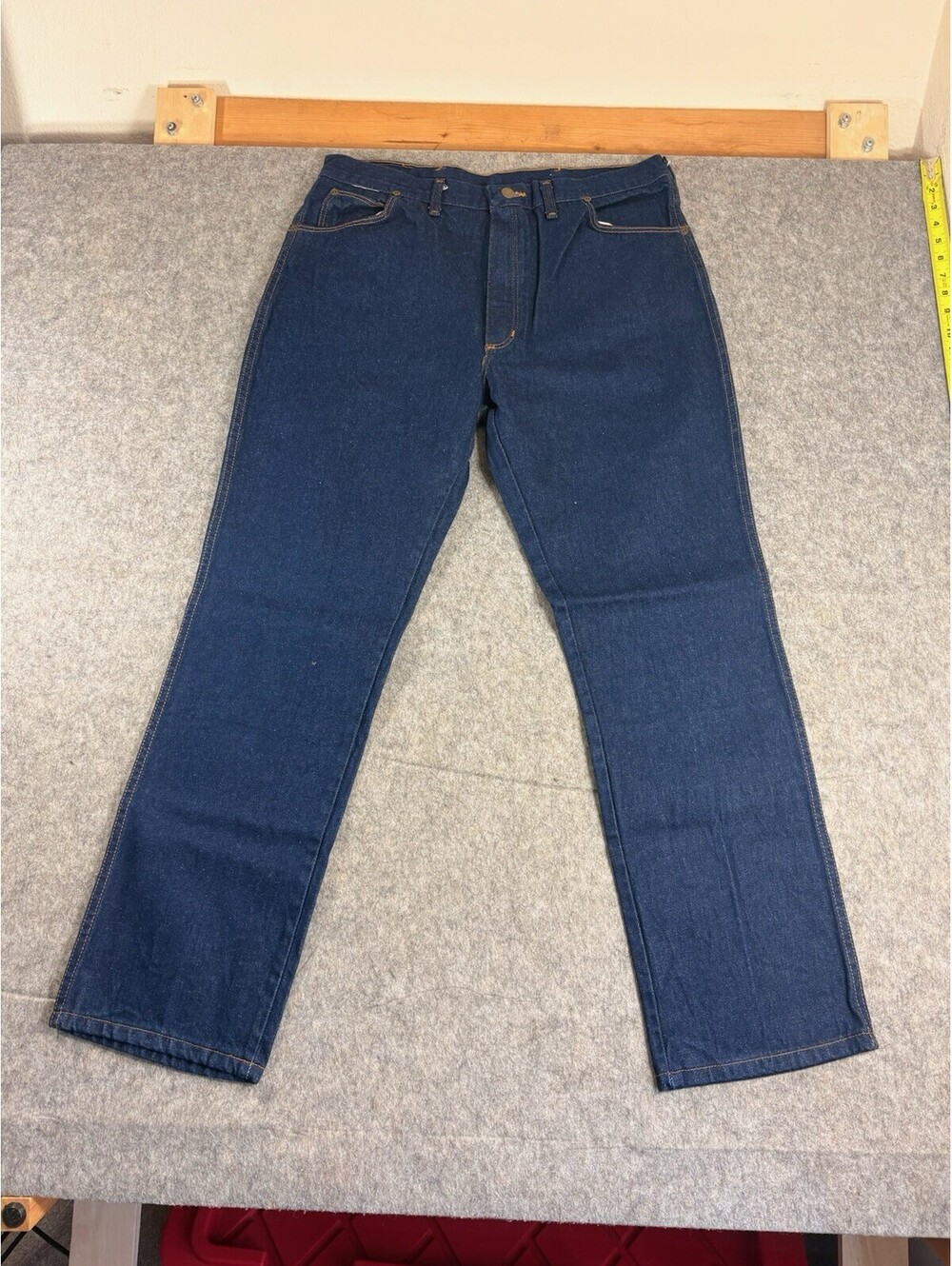 Vintage Laramie Western Jeans Mens 38x32 Made In USA Cowboy Dark Wash Rodeo